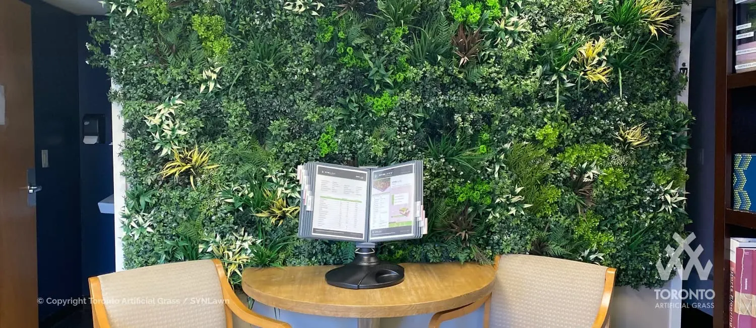 Interior artificial living wall from SYNLawn