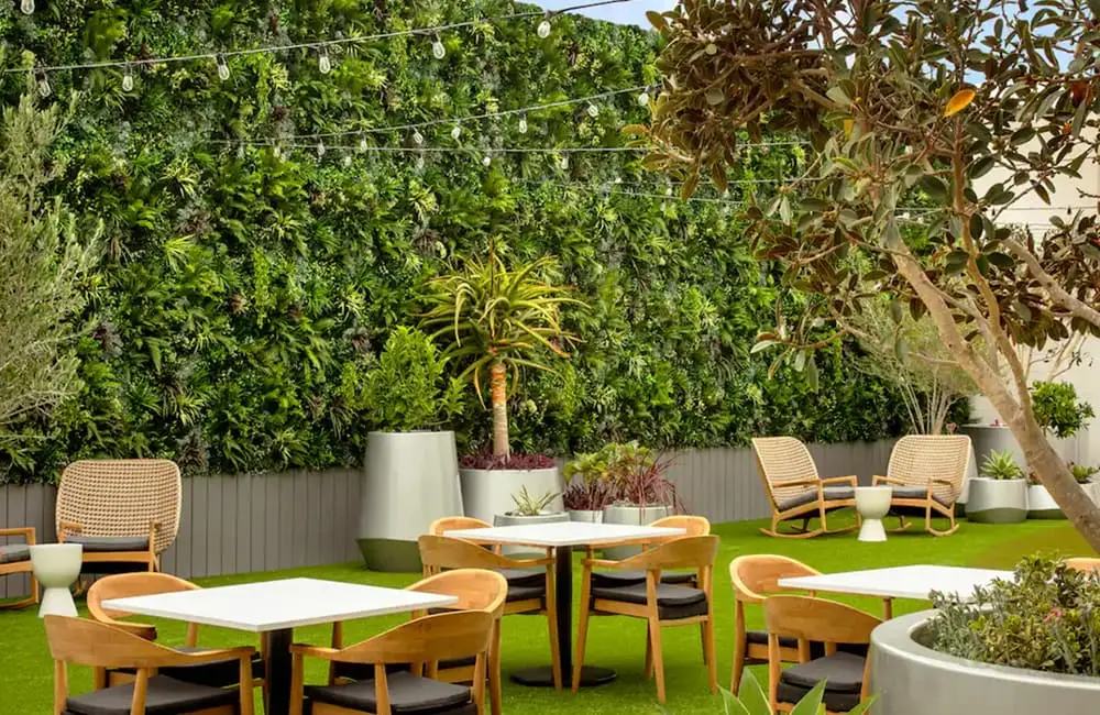 Artificial living wall installed at hotel